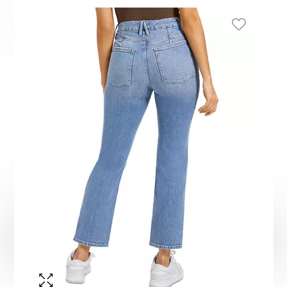 Good American 90s Cropped Straight Icon Jeans - Picture 2 of 7